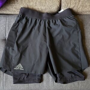 Craft pro trail running 2 in 1 shorts